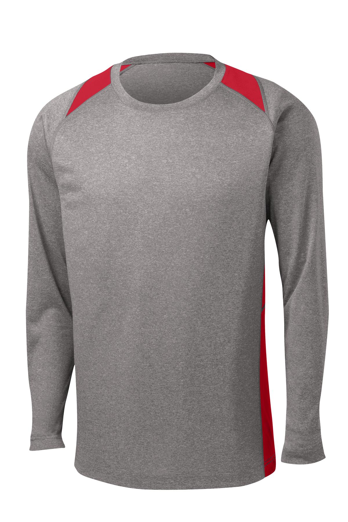 Sport-Tek Long Sleeve Heather Colorblock Contender Tee. ST361LS 25