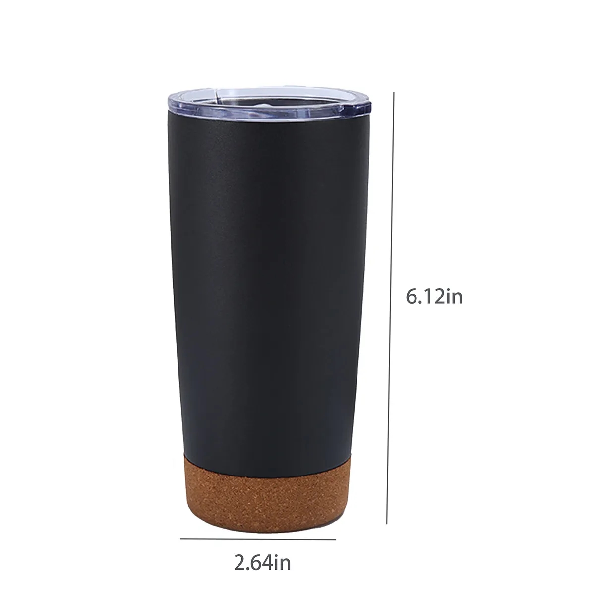 20 Oz Vacuum Insulated Travel Tumblers With Cork Bottom 3