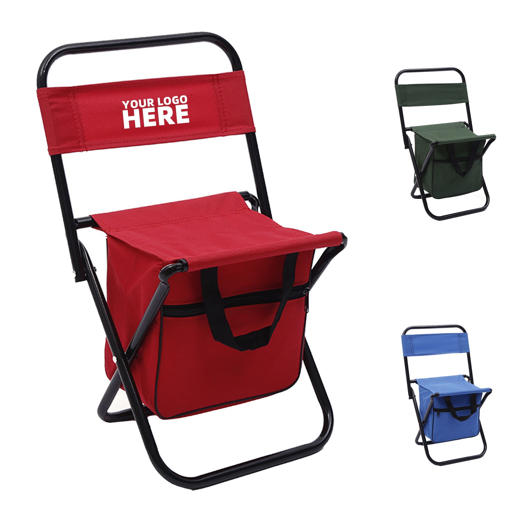 Foldable Camping Chair With Cooler Bag