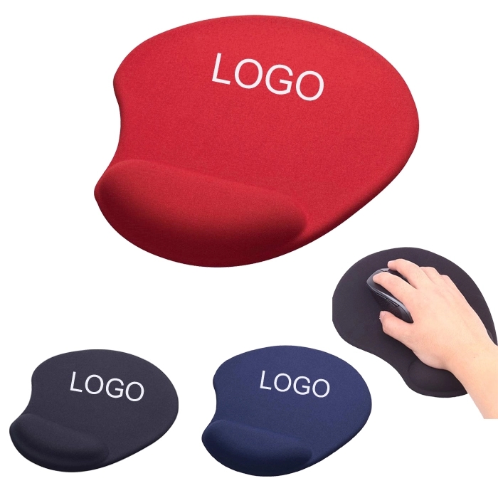 Oval Mouse Pad with Gel Wrist Rest 4