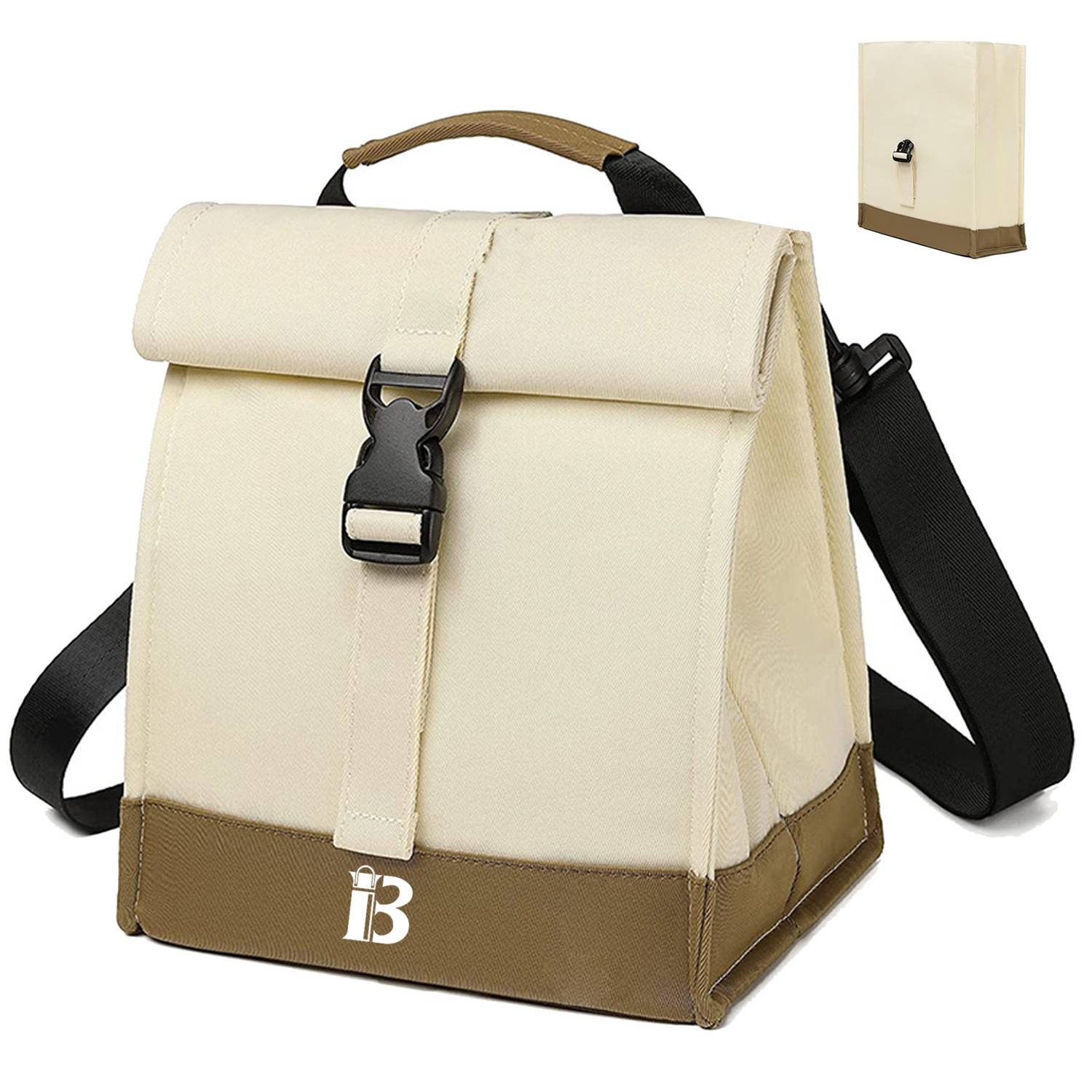 Nylon Insulated Lunch Bag Roll Top 4