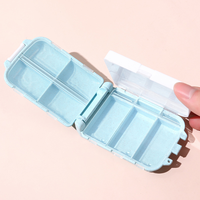 8 Compartments Pill Organizer Portable Pocket Pill Box Dispenser 36