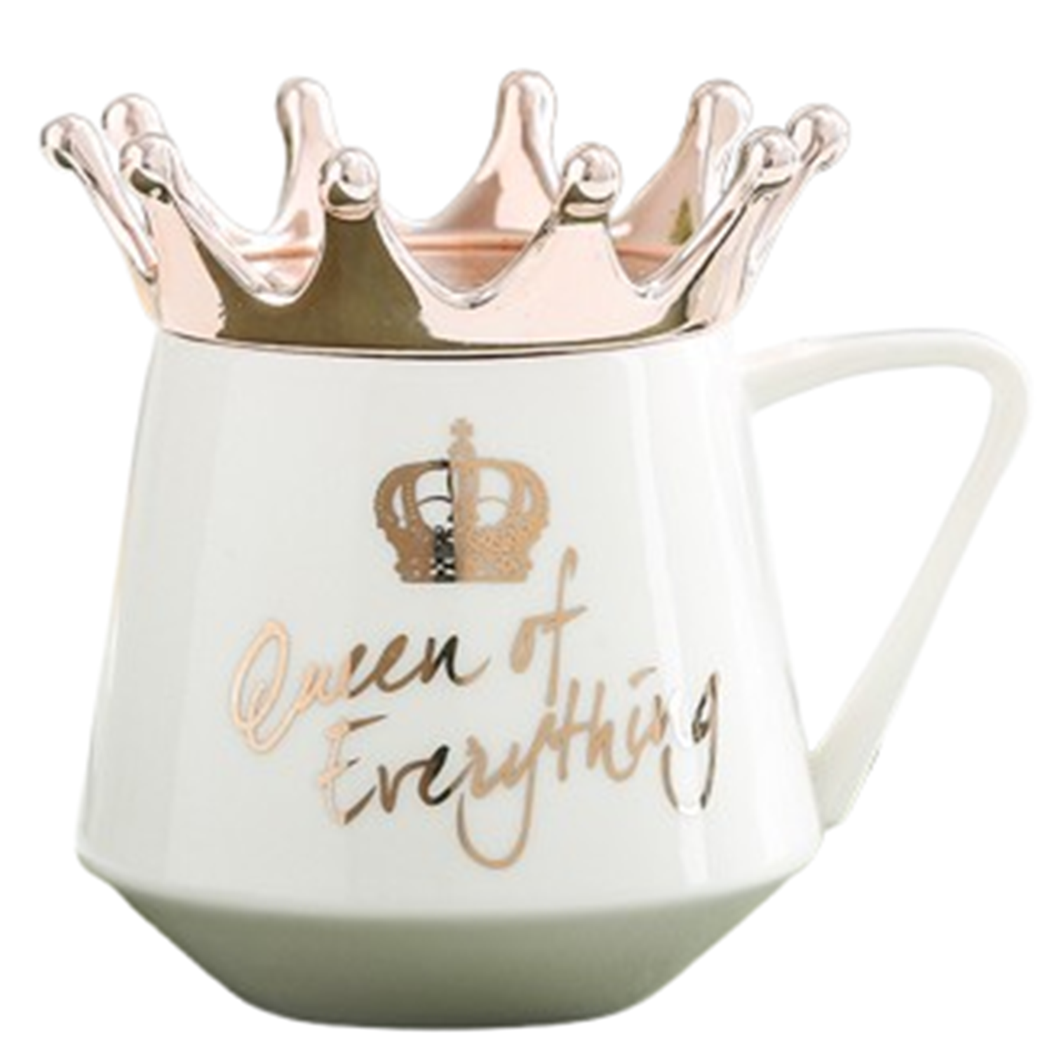 12oz Lead Free Crown Lid Ceramic Mug 11