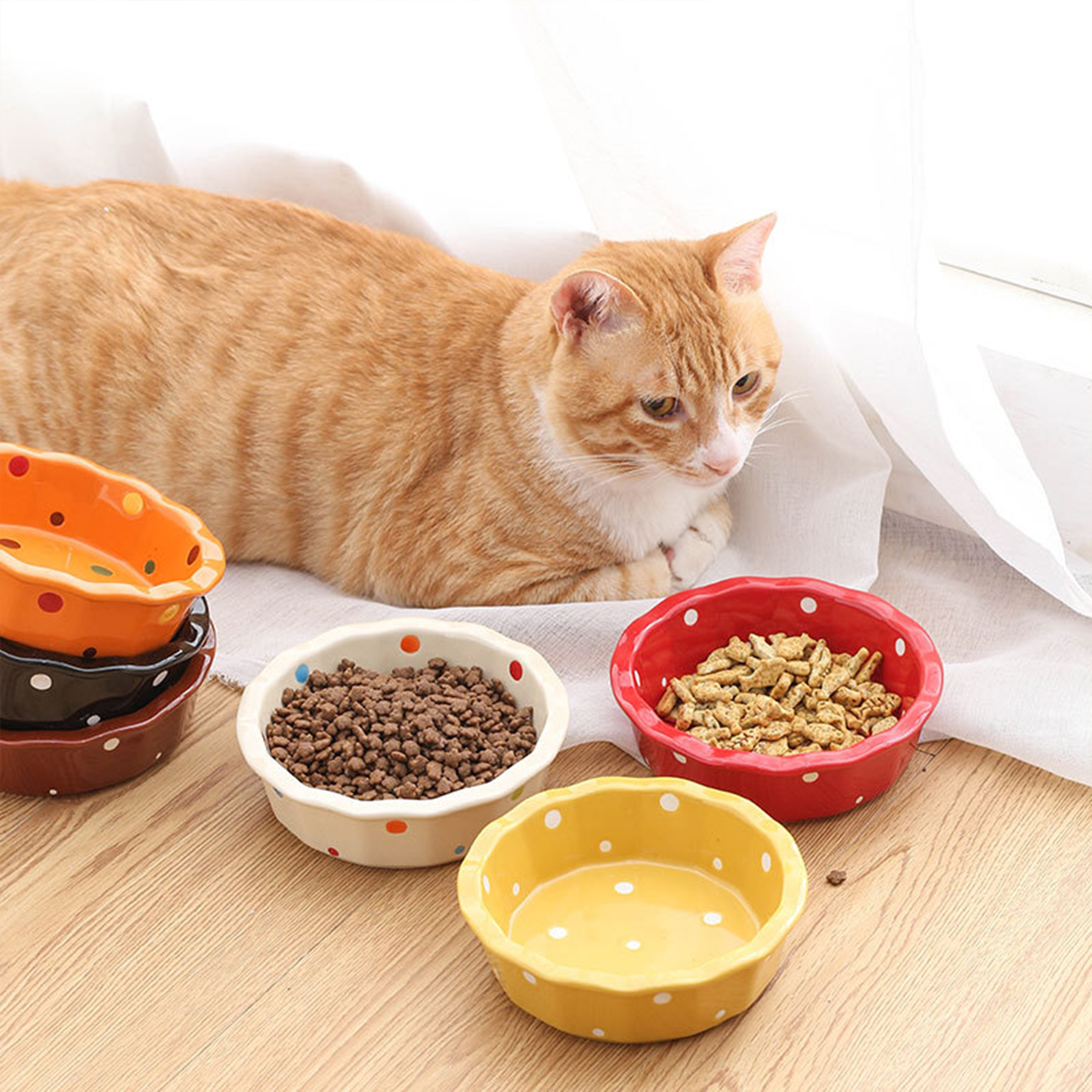 Ceramic Cervical Protection Cat Food Bowl 9
