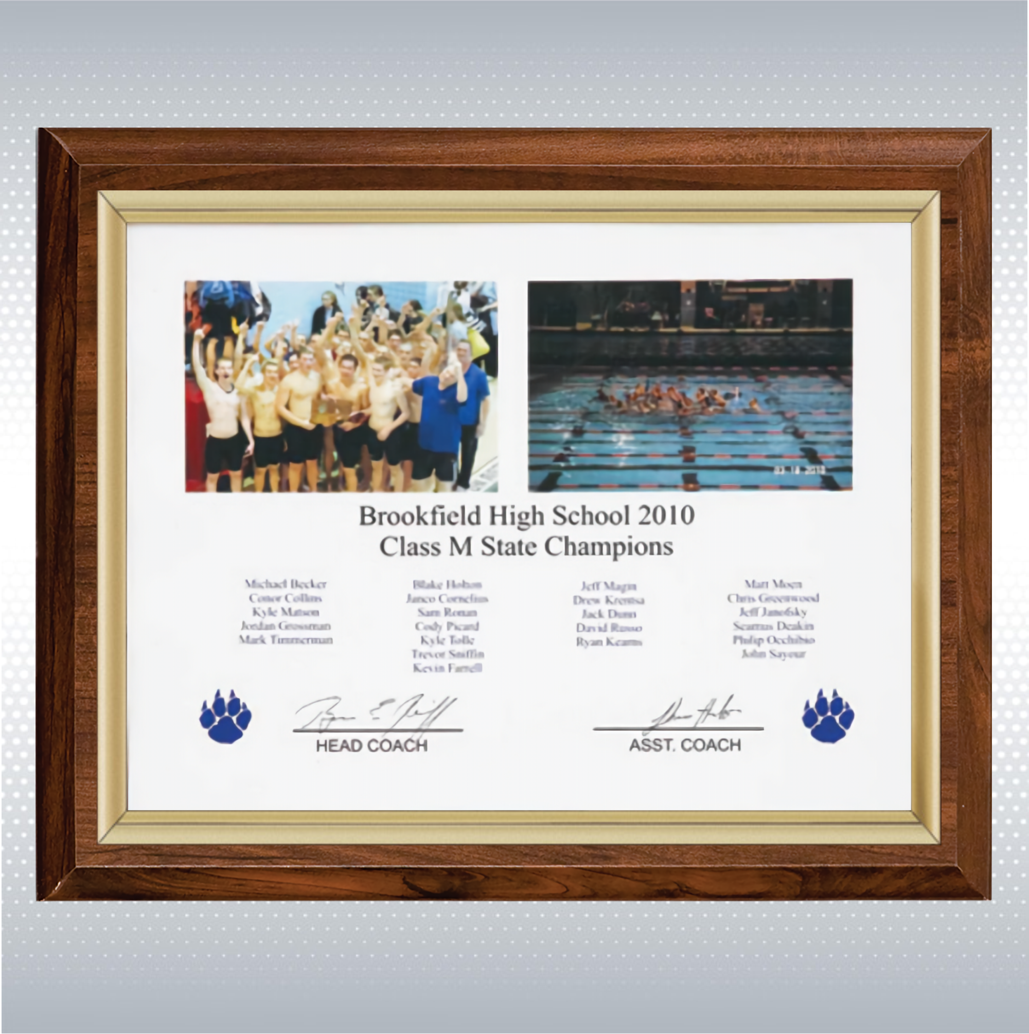 Cherry Finish Certificate Plaque 2