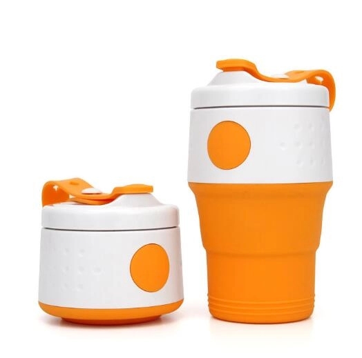 14 oz Leak Proof Silicone Collapsible Coffee Cup 2