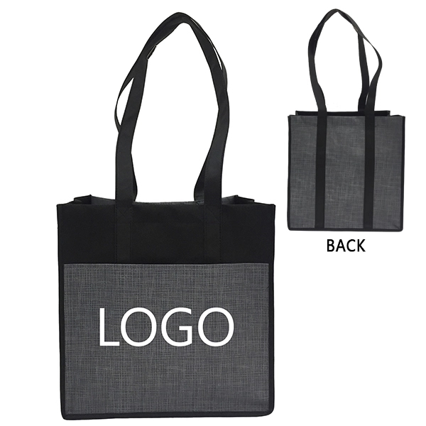 Crosshatched non-woven Tote Bag-12x12x8 1
