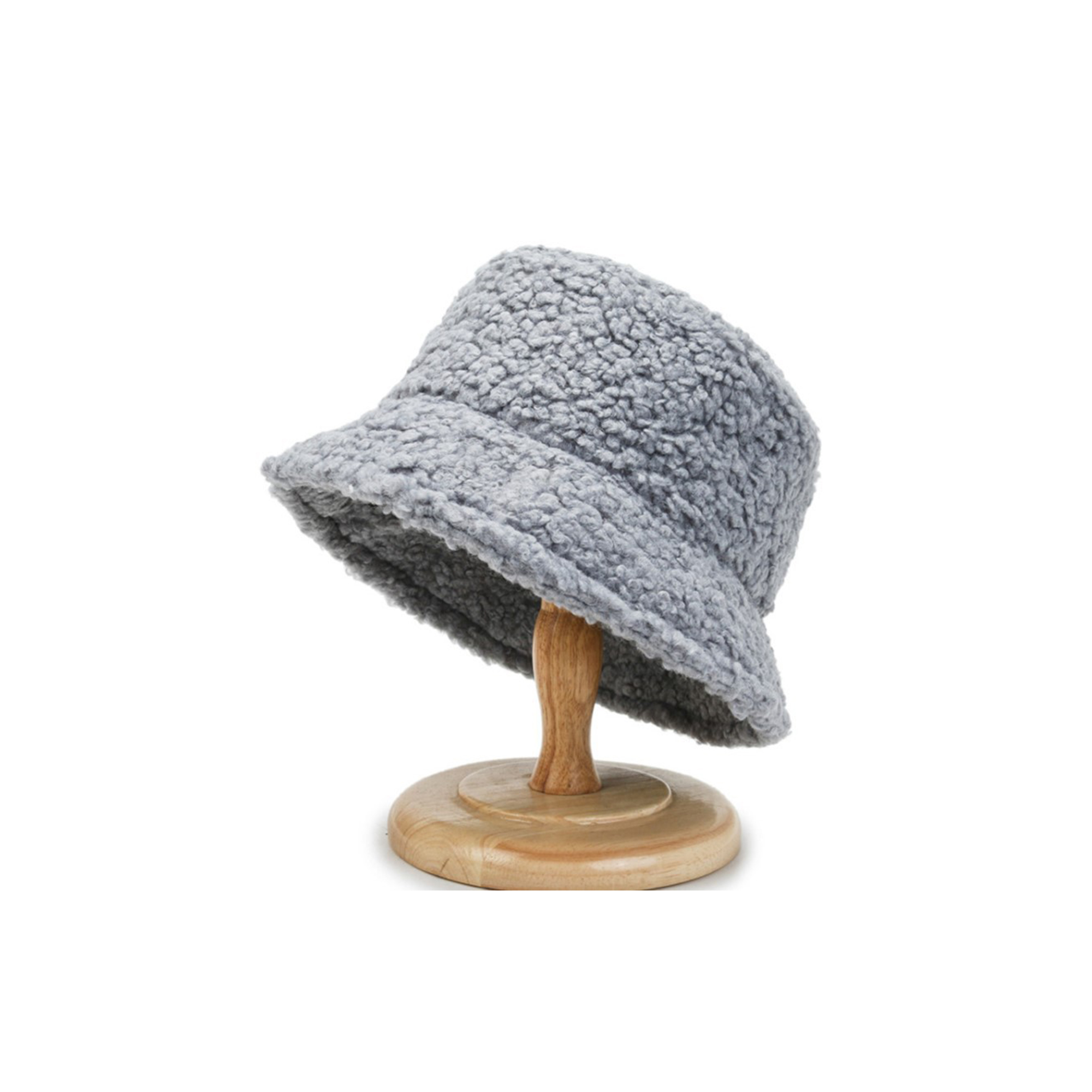 Faux Lamb Wool Bucket Hat For Cold Weather 12