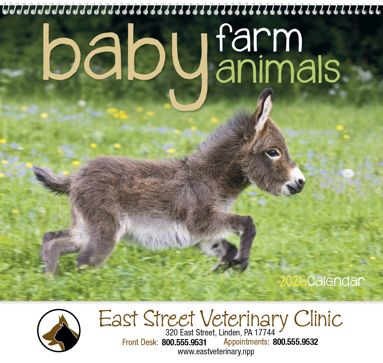 Good Value™ Baby Farm Animals - Spiral Calendar 7
