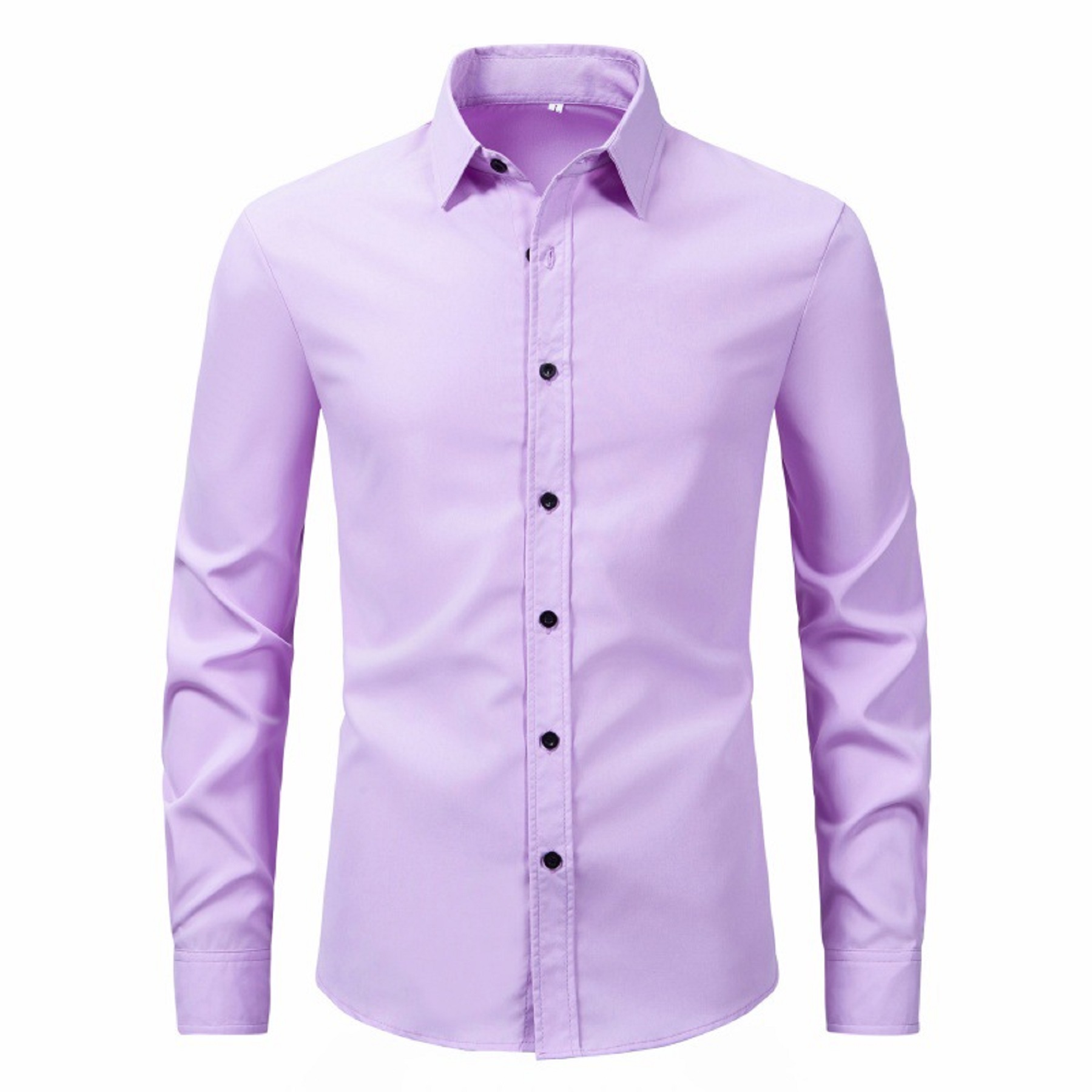 Men's Long Sleeve Button Up Shirts Solid Slim Fit 12