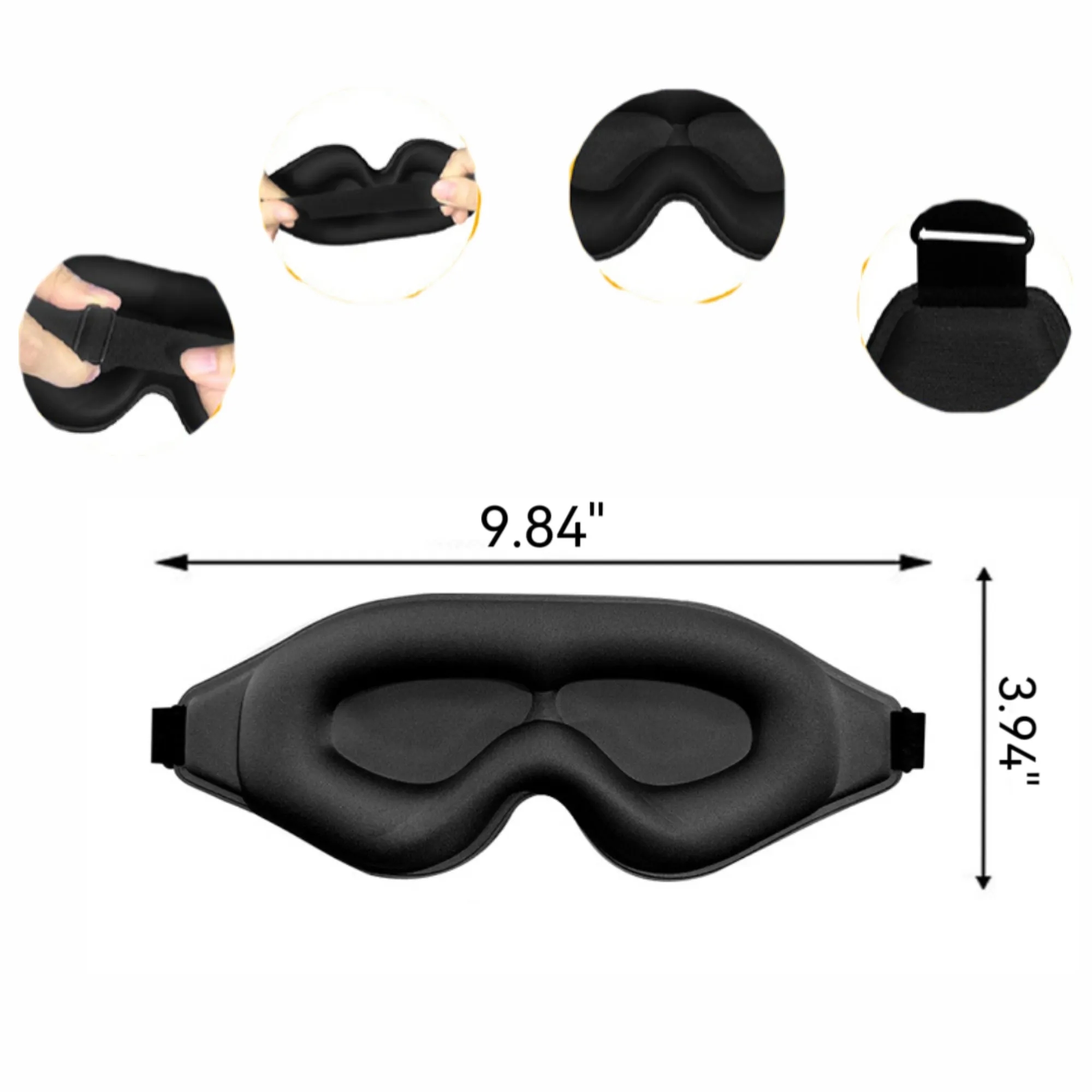 3D Sleep Mask, Light Blocking, Breathable 4