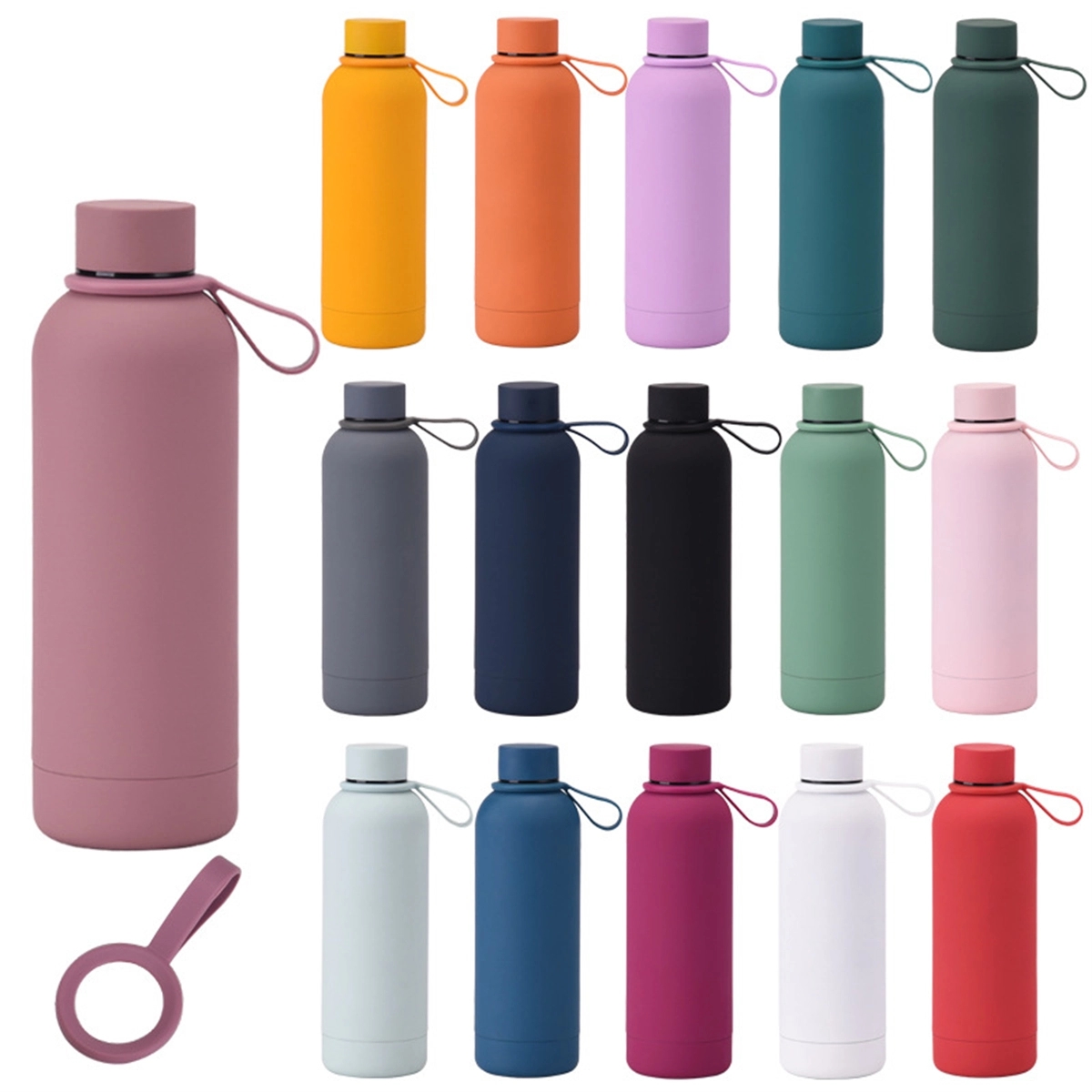 Portable Frosted Insulated Stainless Steel Water Bottle 2