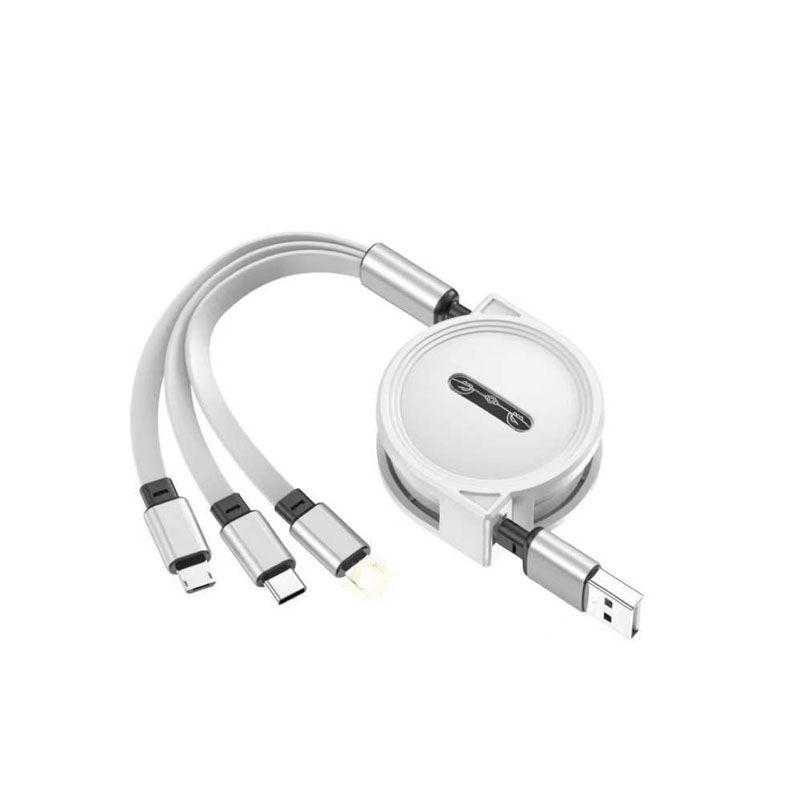 3-In-1 Retractable USB Charger Data Cable Gift 3