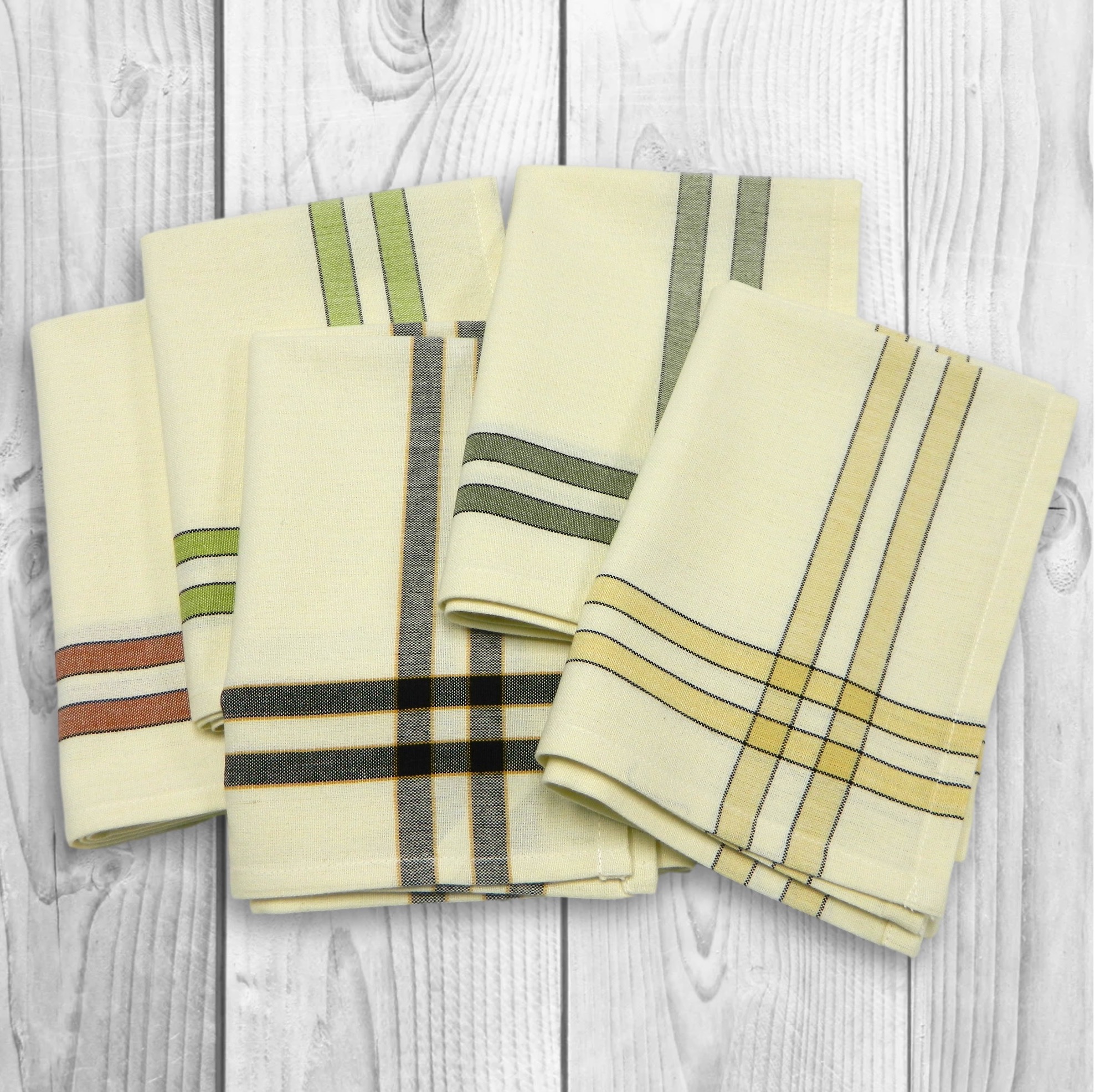 Blue/Black Double Stripe Kitchen Towel - 20"x28" 5