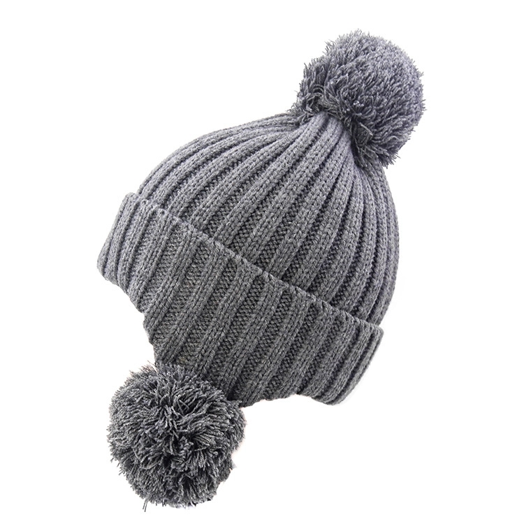 Custom Beanie Hats Winter Knitted Caps With Earflaps 5
