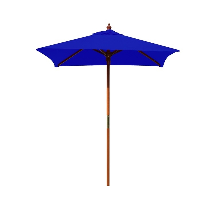 Square Wood Umbrella with 4 Ribs, Blank No Imprint, 4' 6