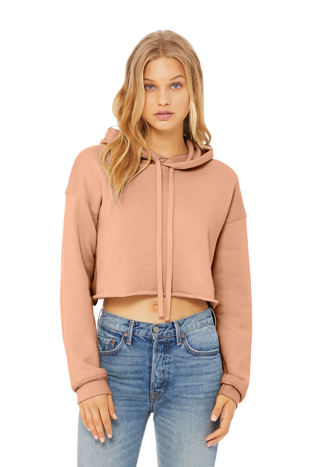 BELLA+CANVAS Women's Sponge Fleece Cropped Fleece Hoodie. BC7502 10