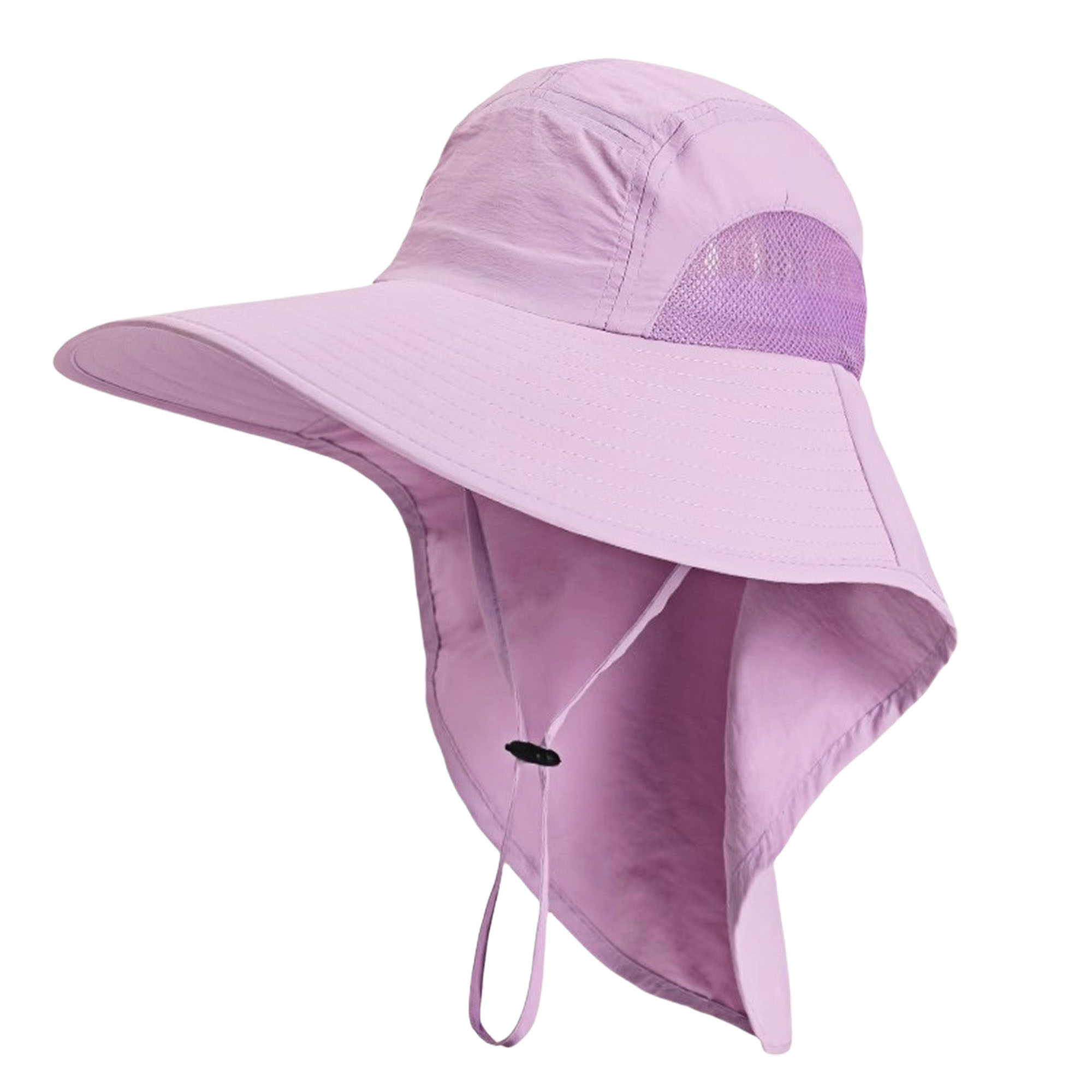 Men's UV Protection Wide Brim Fishing Hat with Neck Flap 12