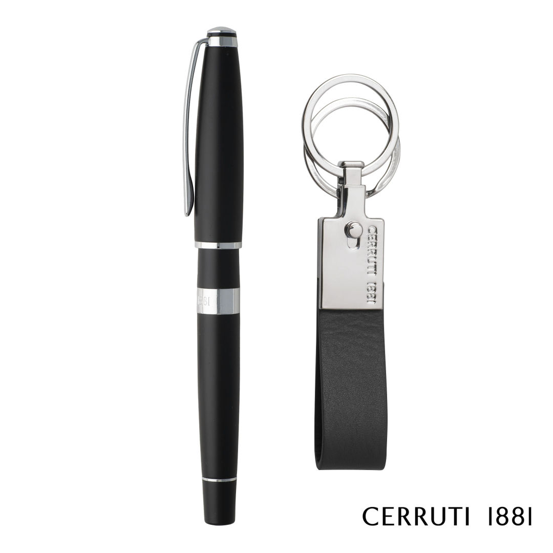 Cerruti 1881® Bicolore Rollerball Pen & Zoon Key Ring Set 1
