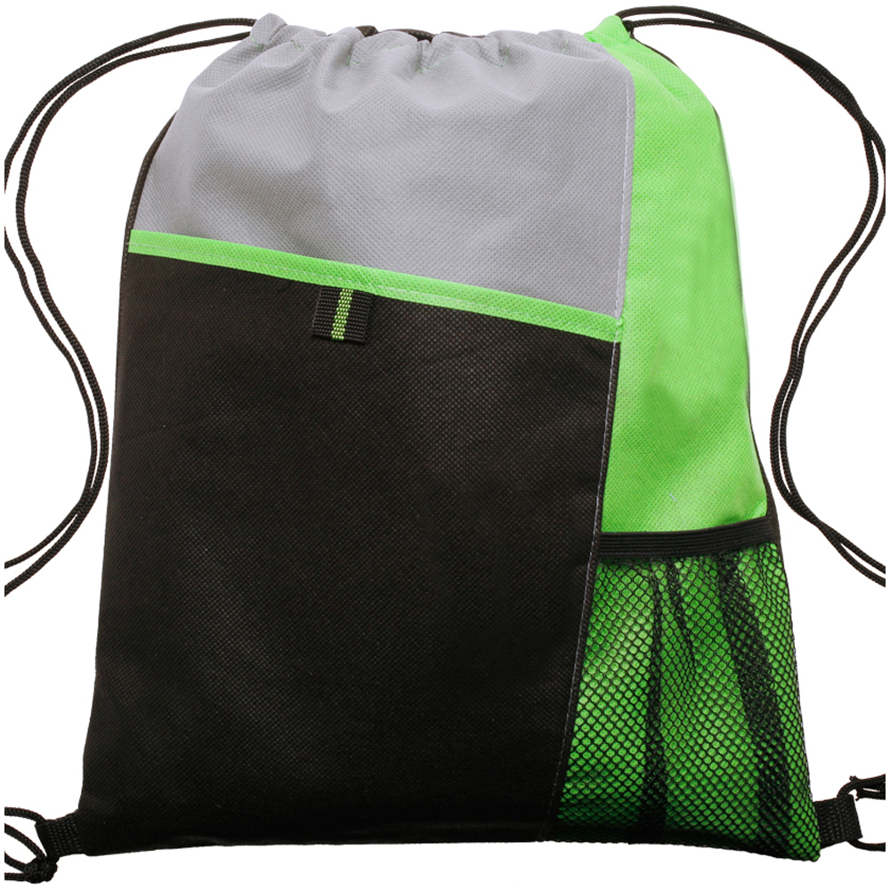 Mesh Pocket Drawstring Backpacks 10