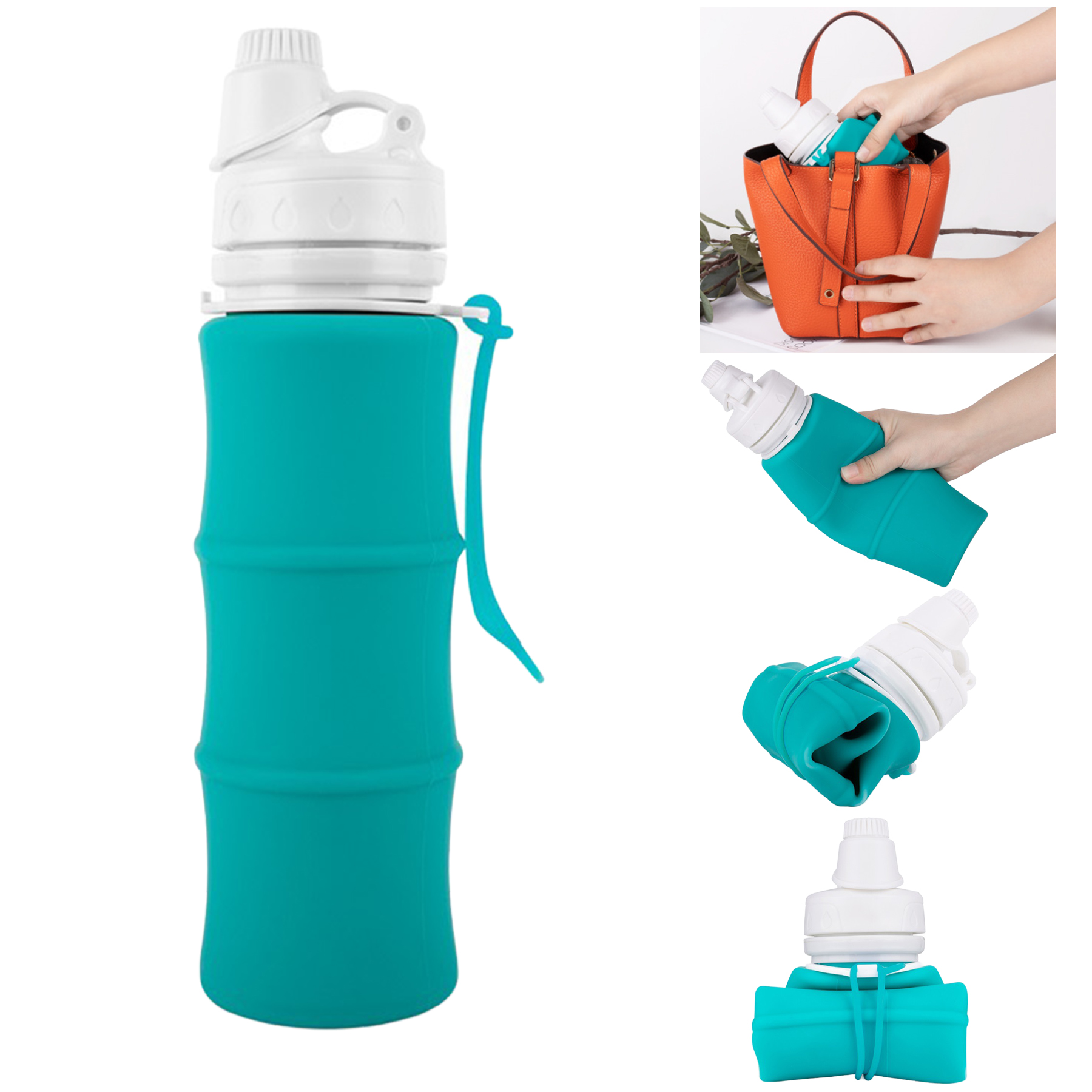 500ml Silicone Telescopic Water Bottle 2