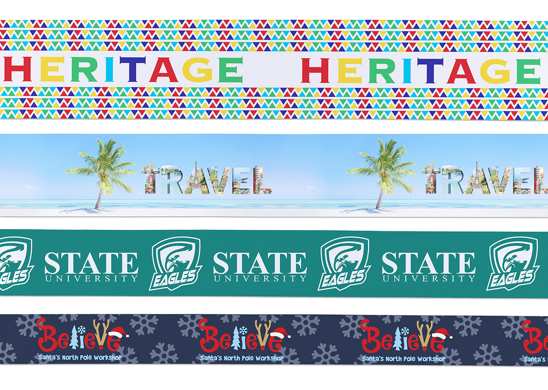 4” Badge Satin Ribbon - 100yd Roll - Sublimation