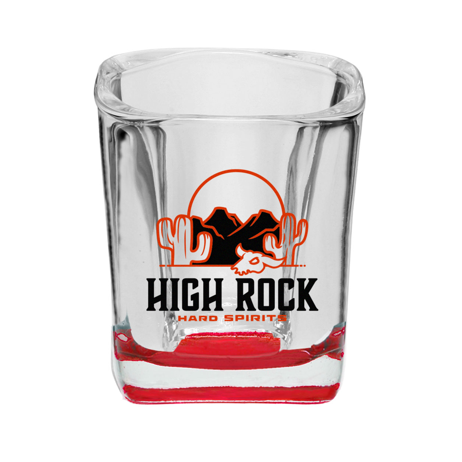 2 oz. Rounded Square Shot Glass (2 Color Imprint) 4