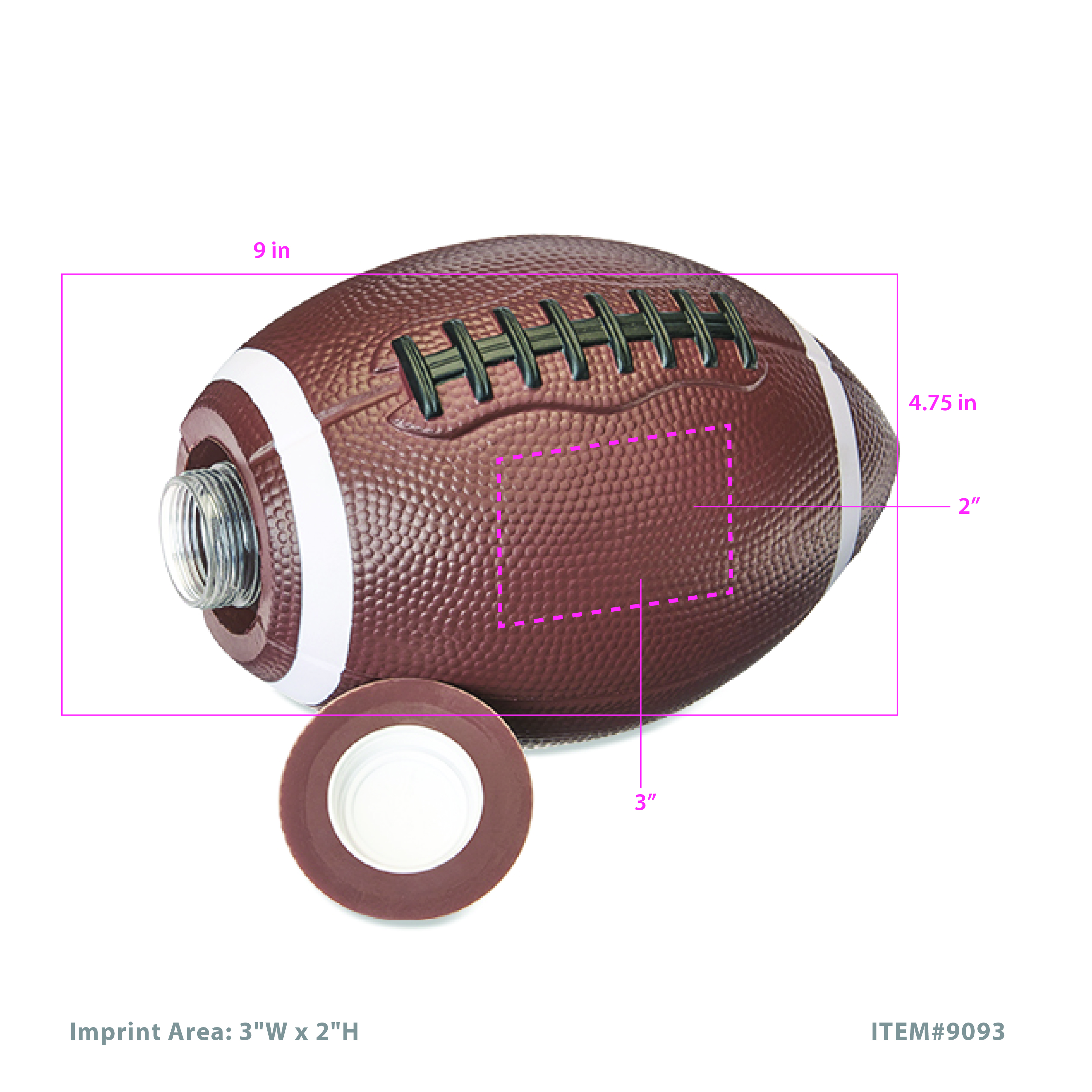 True® Football Flask 6