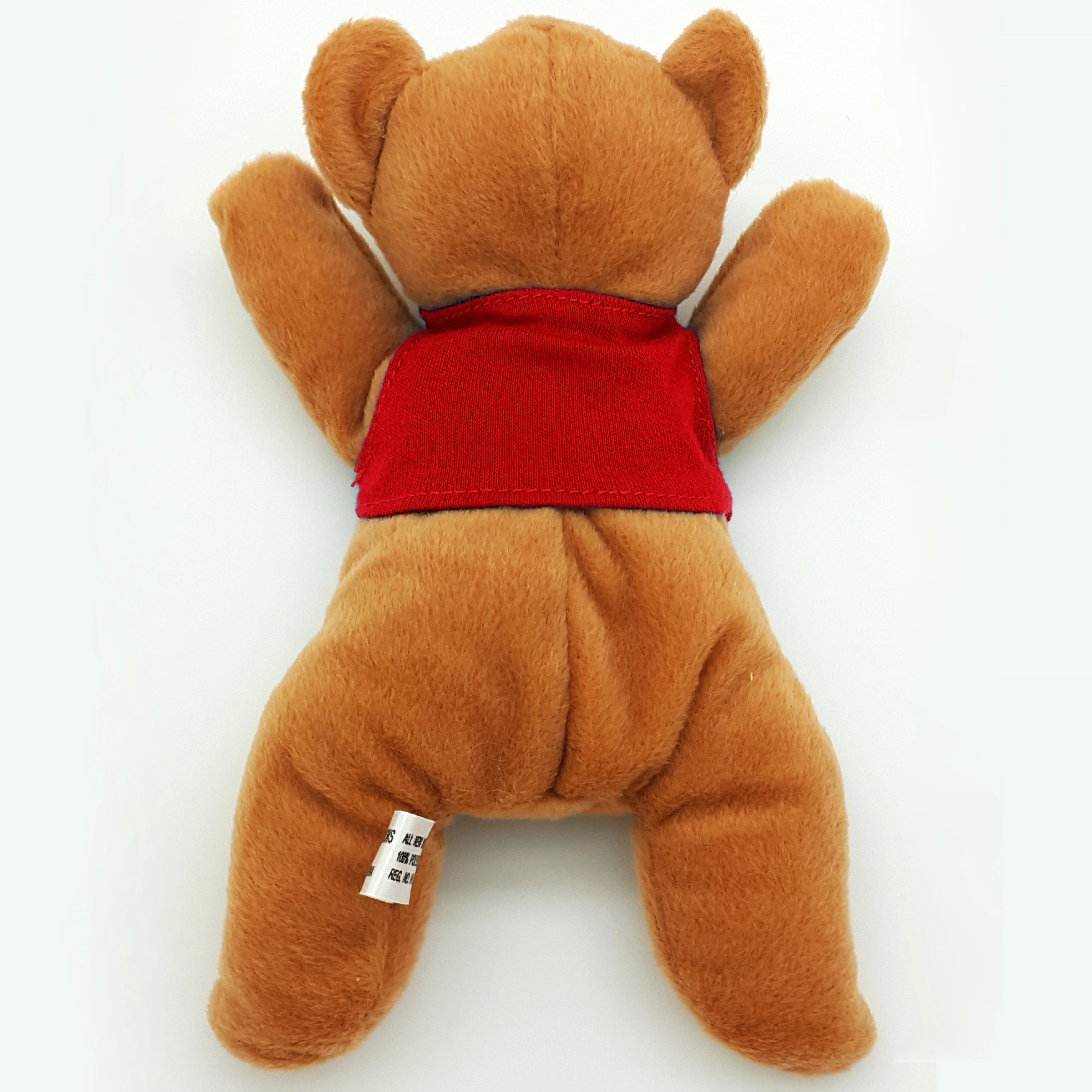8" Laying Down Beanie Brown Bear 12