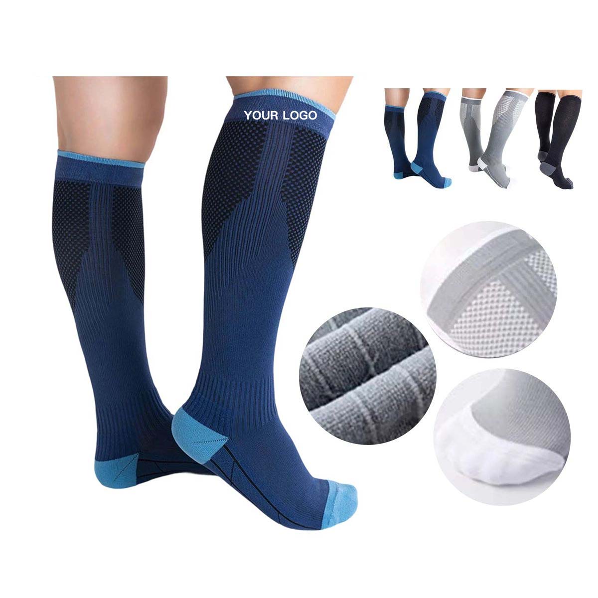 Breathable Long Soccer Socks with Reinforced Toe 2