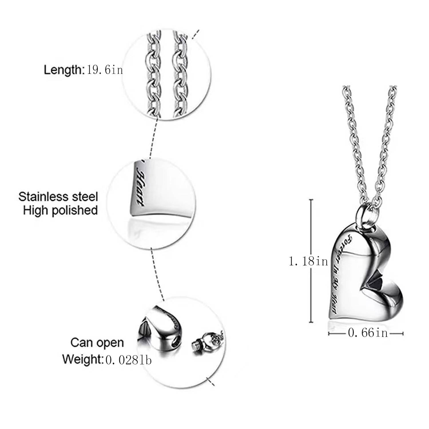 Customizable heart pendant necklace 3