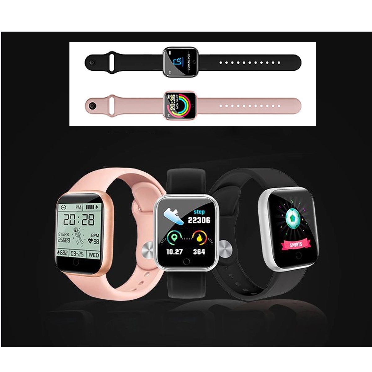 Y68 Smart Band Adult Kids Fitness Tracker Watch Bracelet 3