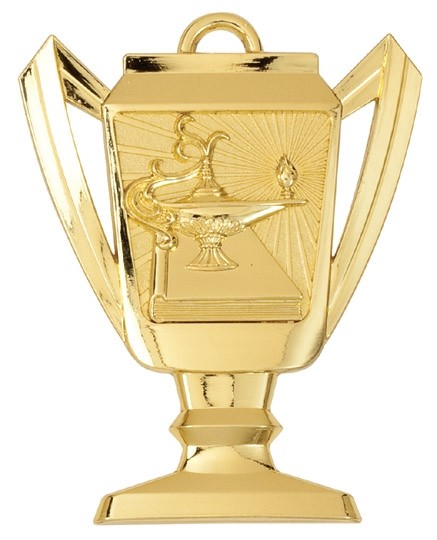 Knowledge Trophy Medal, 2 3/4" Tall 2
