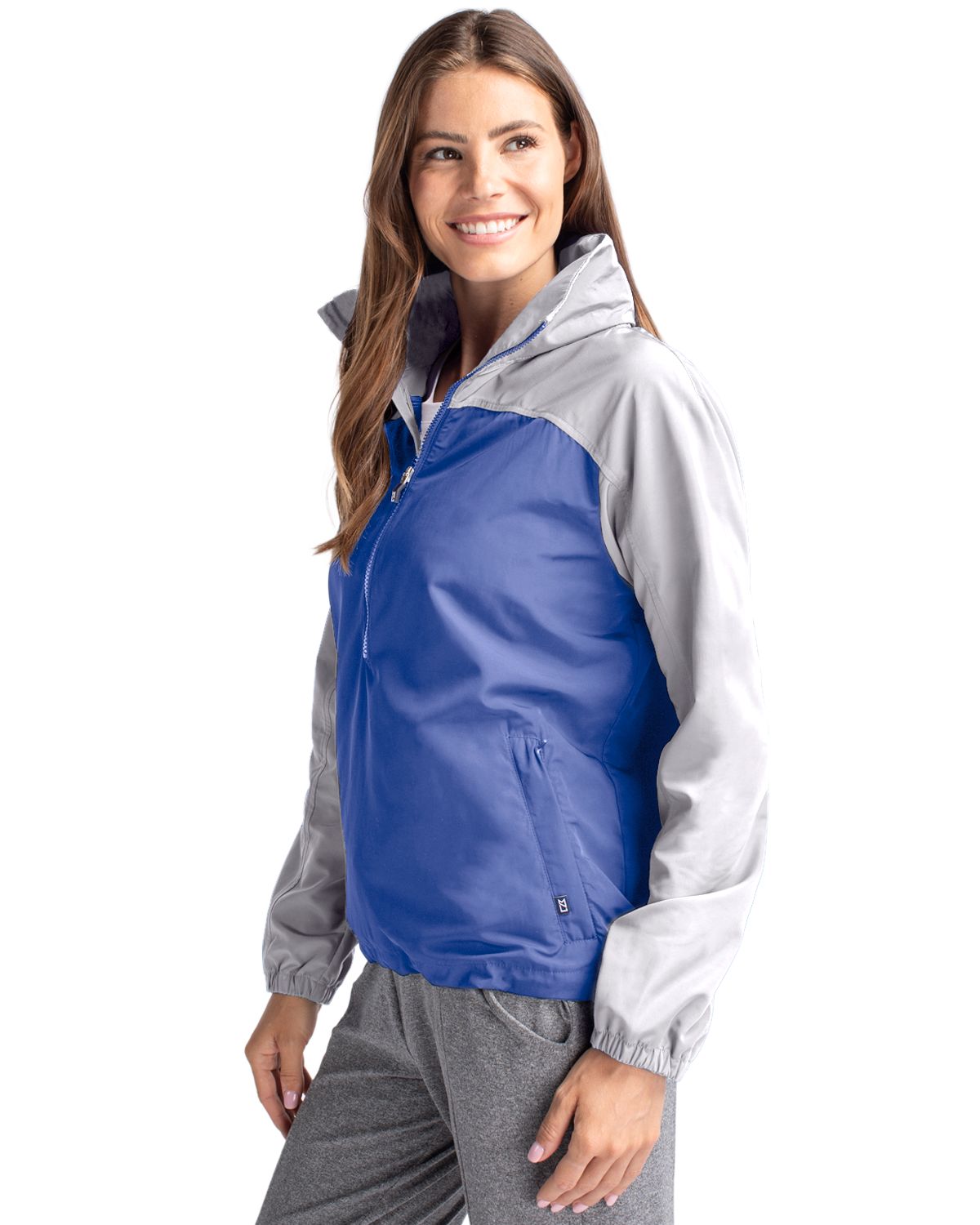 Cutter & Buck Charter Recycled Packable Womens Half Zip Anorak Jacket? 65