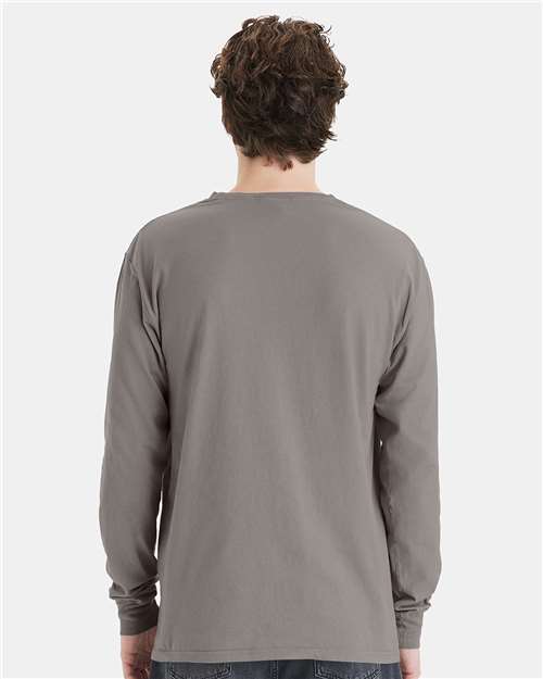 Unisex Garment-Dyed Long Sleeve T-Shirt With a Pocket - GDH250 40