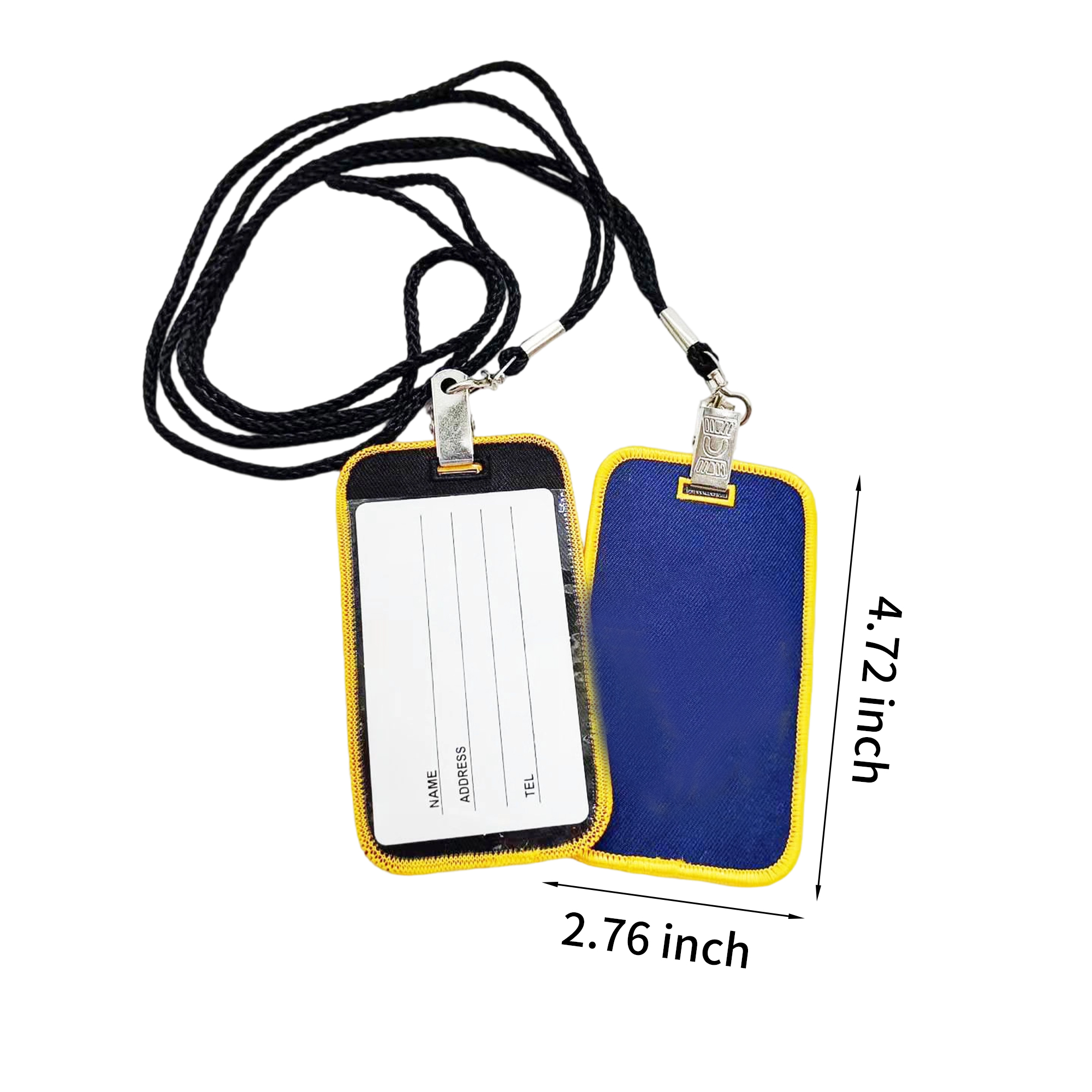 Polyester Collapsible T Shaped Handheld Fan With Storage Pouch 4