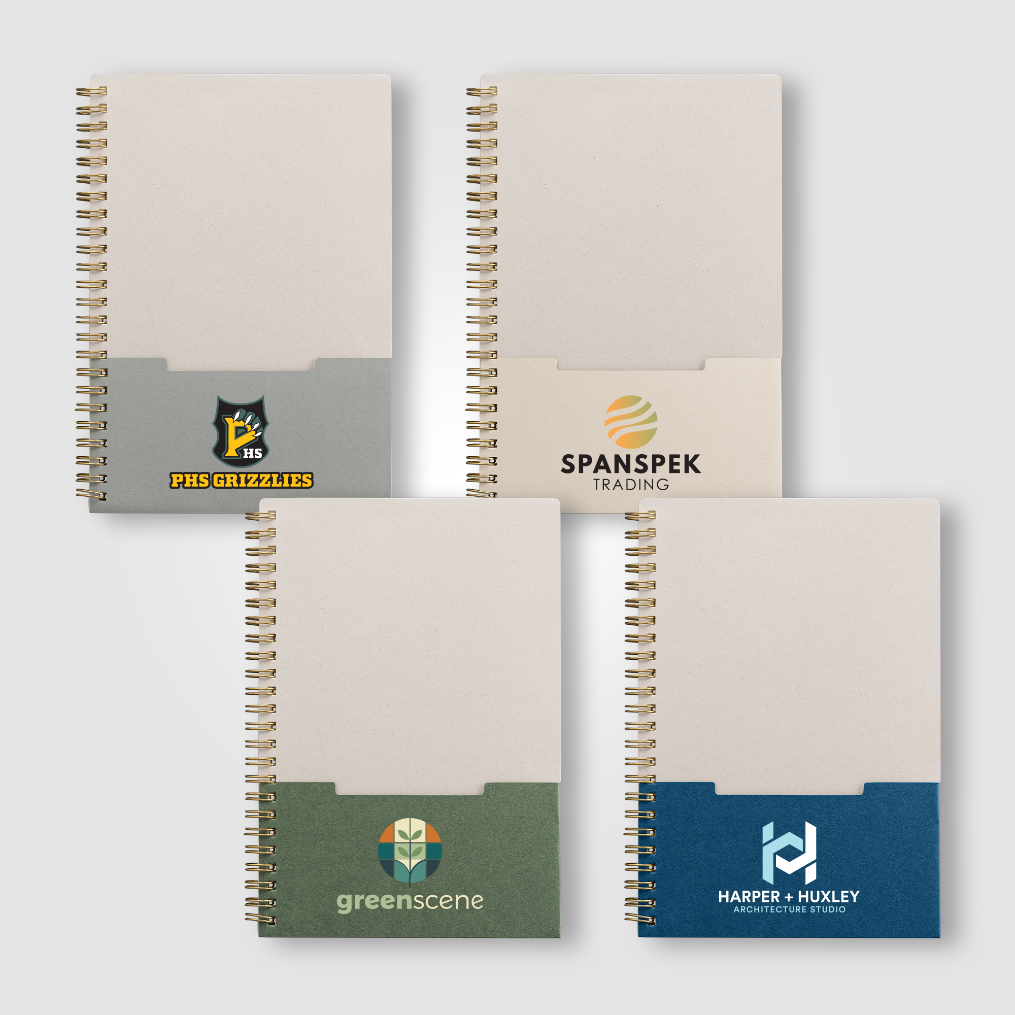 Lino FSC Paper Spiral Binding Vertical Pocket Notebook - A5 15