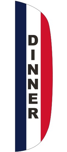 "DINNER" 3' x 12' Message Flutter Flag 1
