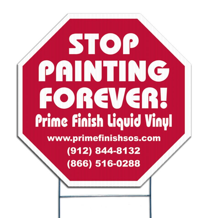 Stop Sign Yard Sign, Screen Printed