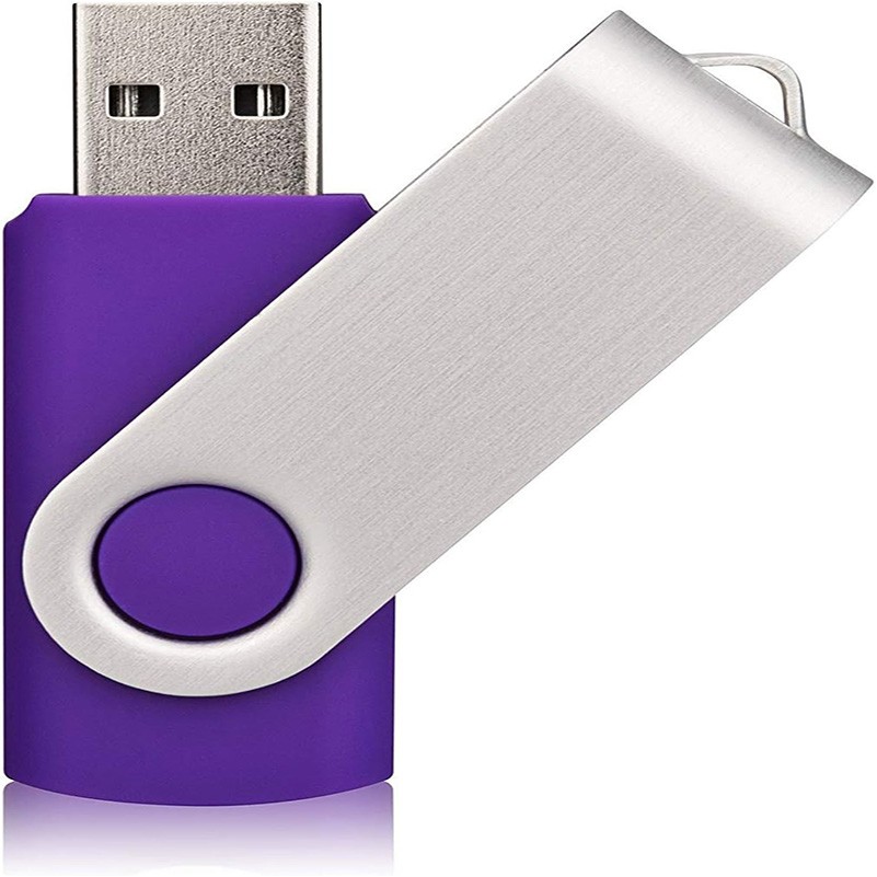 Plastic USB Flash Drive W/ Metal Swivel Cover (512MB) 1