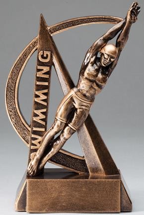 6-1/2" Ultra Action Male Swimmer Sports Resin 1