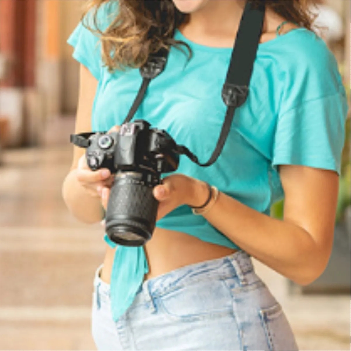 Neoprene Padded Camera Shoulder Neck Strap Quick Release 5