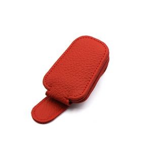 Triangle PU Leather Glasses Storage Clip With Magnetic Suction 8