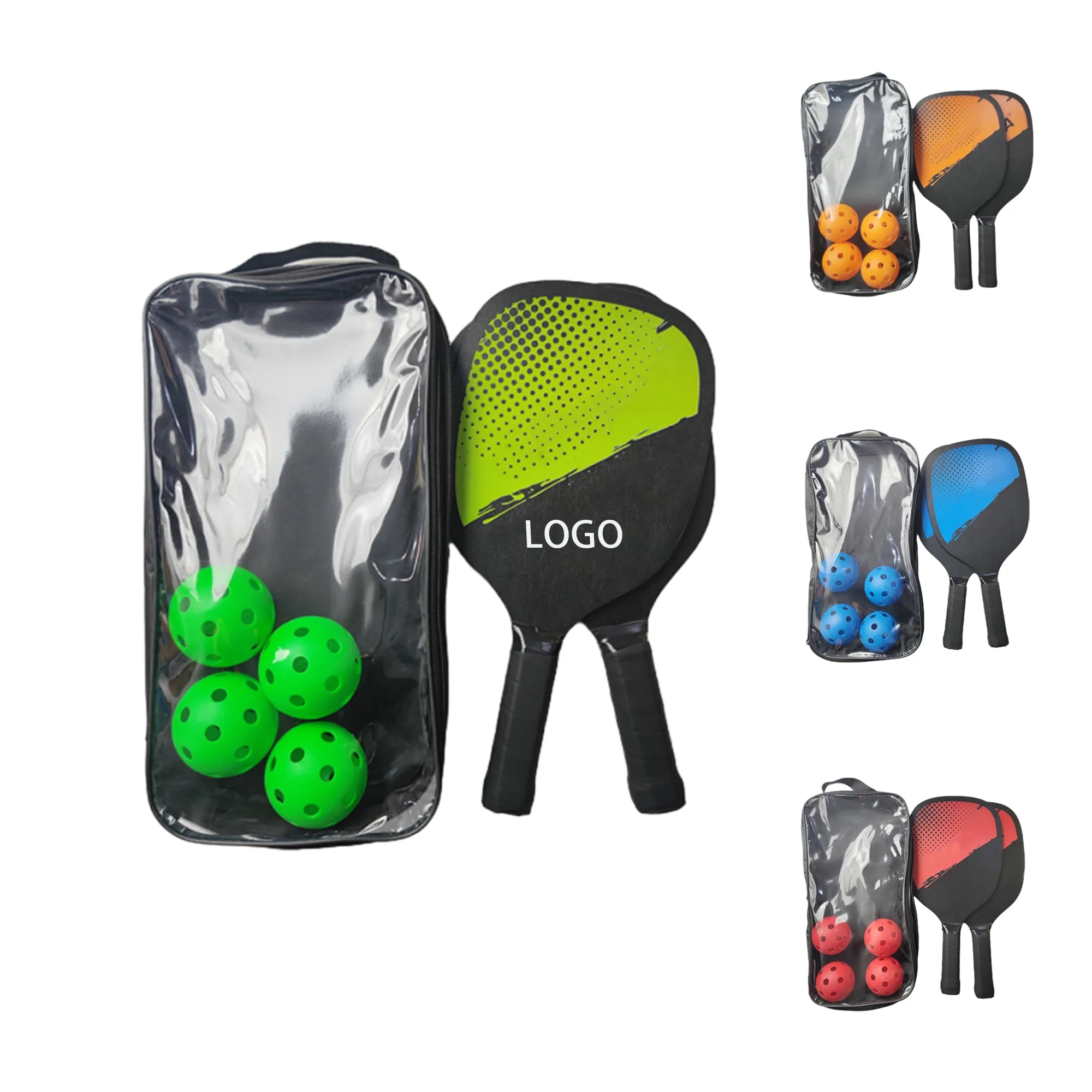 4 Pickleball Balls And 2 Rackets Set 6