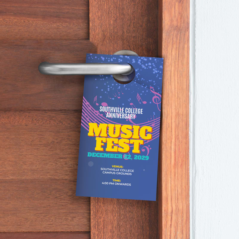 4.25 X 8 Inch Full Color Door Hanger 21