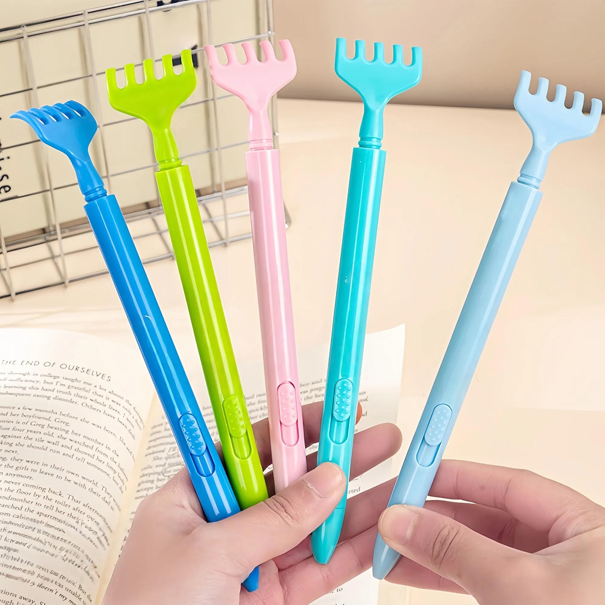 Retractable Ballpoint Pen With retractable Scratcher Tip 2
