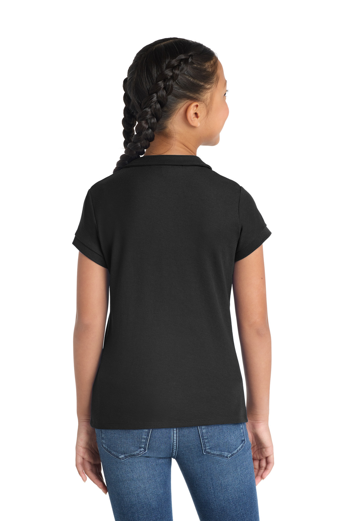 Port Authority Girls Silk Touch Peter Pan Collar Polo. YG503 9