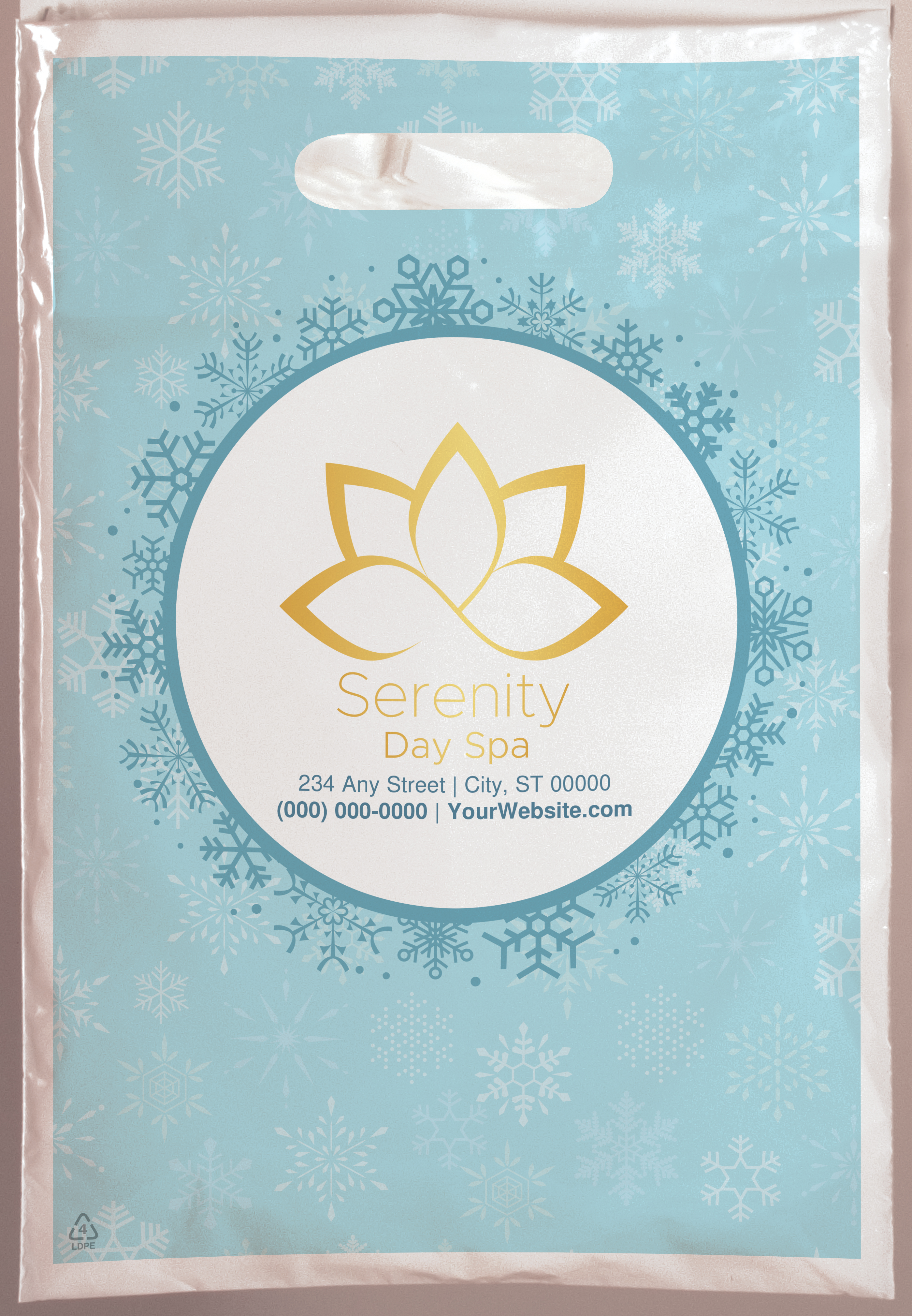 Christmas Scatter Design 2 Plastic Bag (12" x 15")