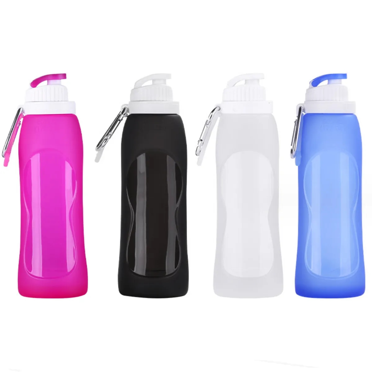 17oz Portable Collapsible Silicone Travel Sport Water Bottle 2
