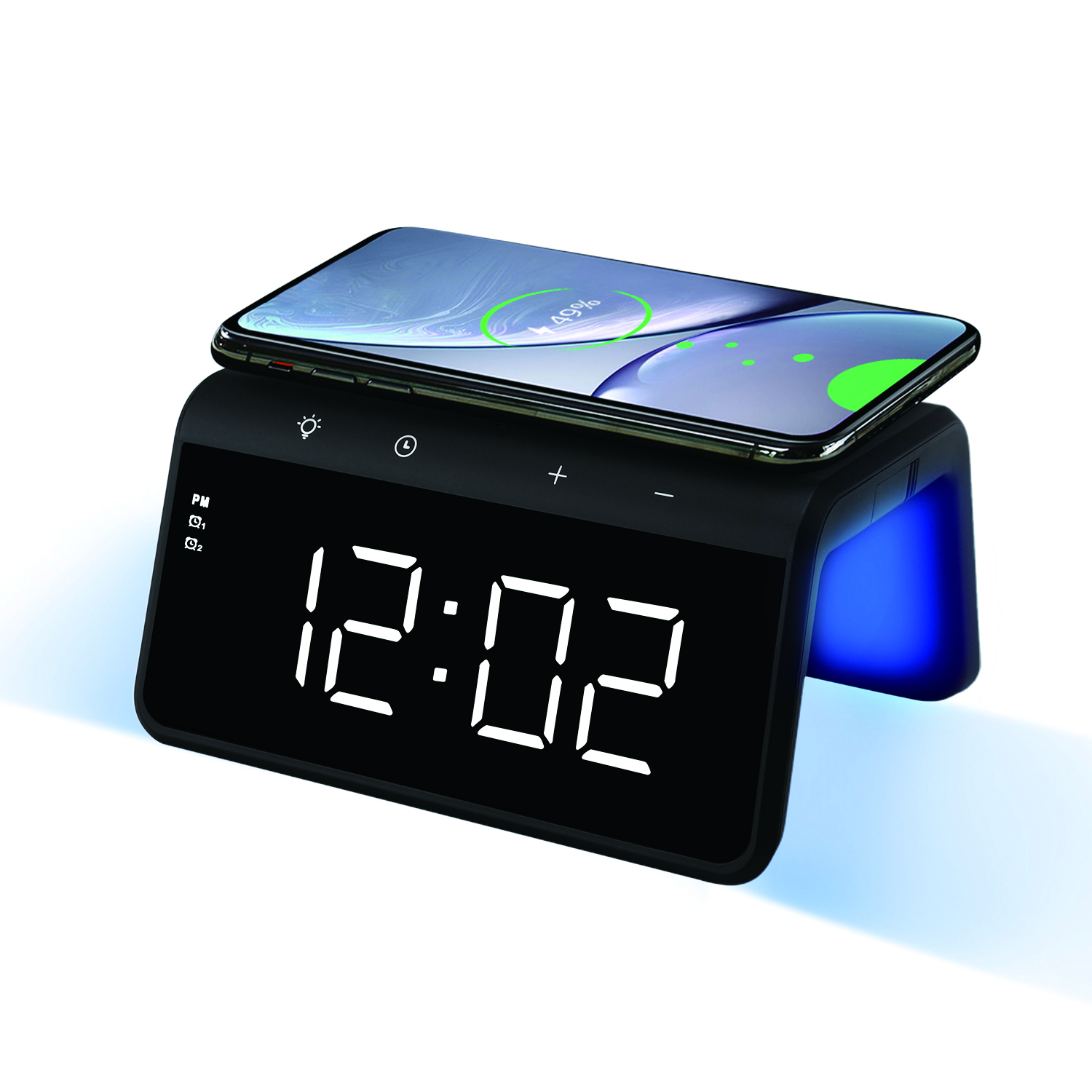Digital Alarm Clock With Qi Certified 10W Wireless Charger A 17